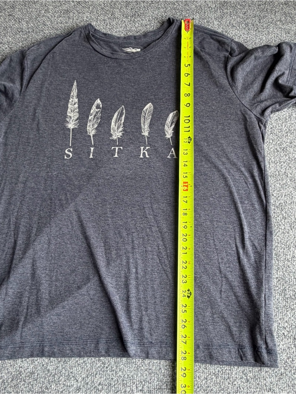 Men’s Navy Sitka Feather Graphic T-Shirt XL - Picture 5 of 5